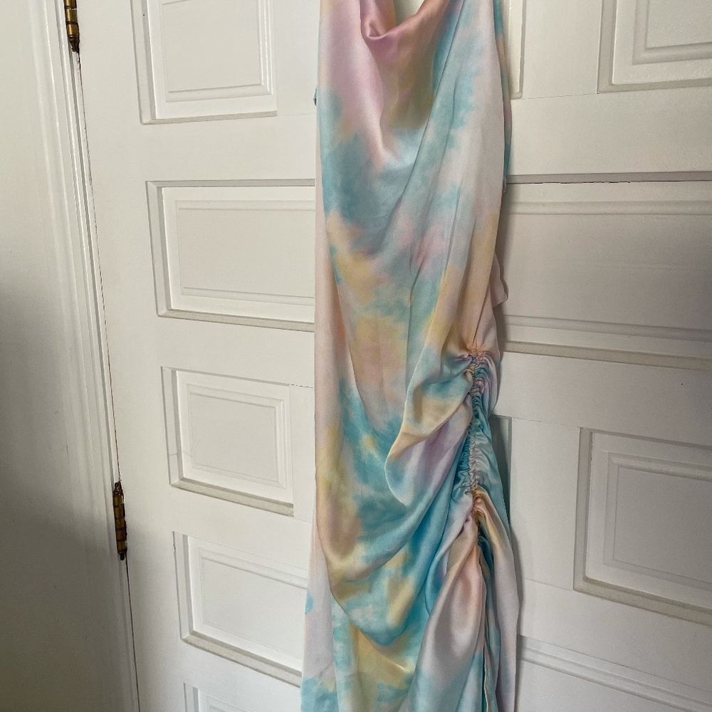 Satin Tie Dye Dress